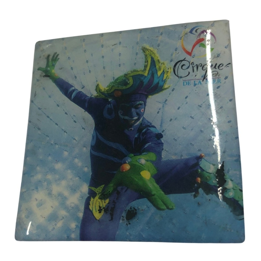 Cirque de la Mer SeaWorld San Diego Souvenir Square Glossy Magnet Blue Performer
